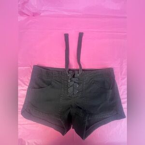 ROXY Black lace up SHORTS size 0 JUNIORS